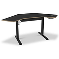 Koble Gino Black Smart Electric Height Adjustable Corner Desk with Storage Drawer from Roseland Furniture