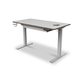 Gino White Smart Electric Height Adjustable Desk with Storage Drawer from Roseland Furniture