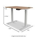 Koble Gino Compact 90cm Adjustable Smart Desk Ash from Roseland Furniture