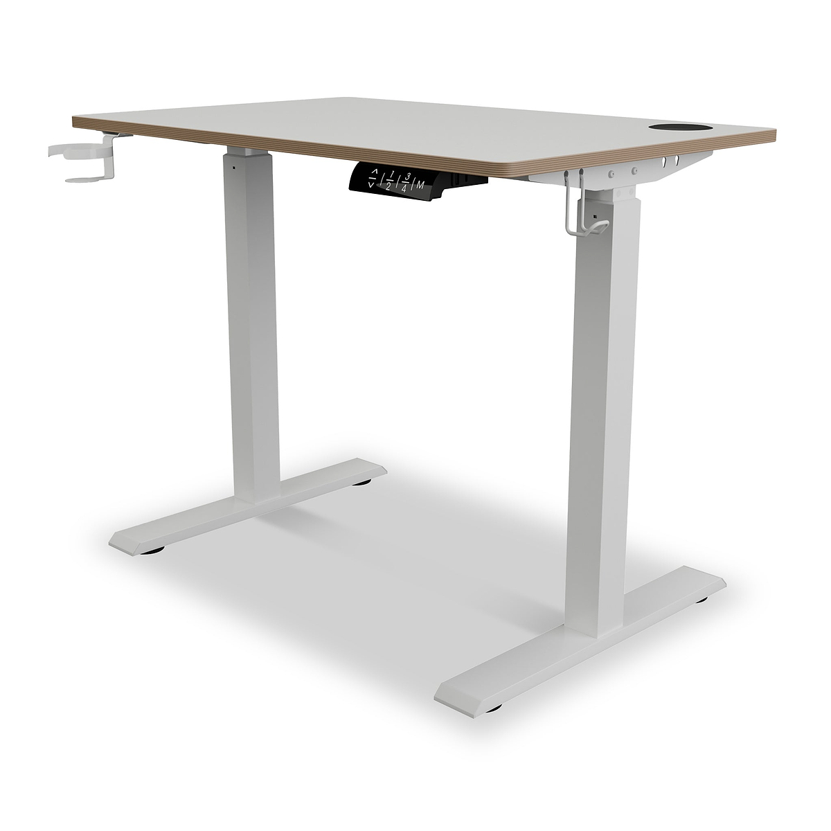 Koble Gino Compact 90cm Adjustable Smart Desk White from Roseland Furniture
