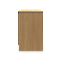 Kilgarth Modern Oak 3 Drawer Bedside Angle by Roseland FurnitureKilgarth Modern Oak 3 Drawer Bedside by Roseland Furniture