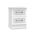 Kilgarth White 2 Drawer Bedside Table by Roseland Furniture