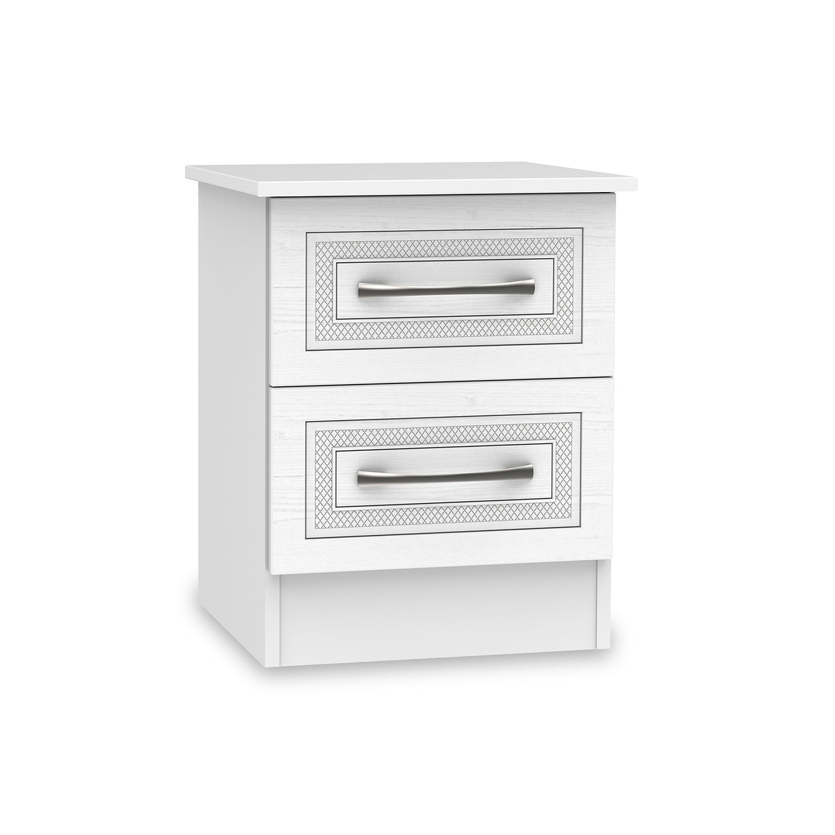 Kilgarth White 2 Drawer Bedside Table by Roseland Furniture
