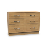 Killgarth Oak 6 Drawer Wide Chest from Roseland Furniture