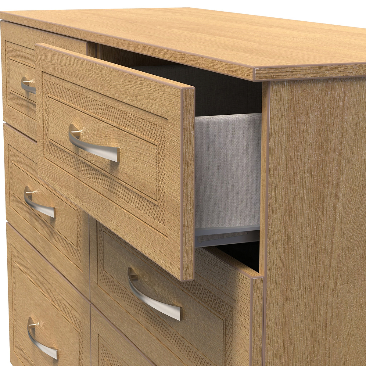 Killgarth Oak 6 Drawer Wide Chest