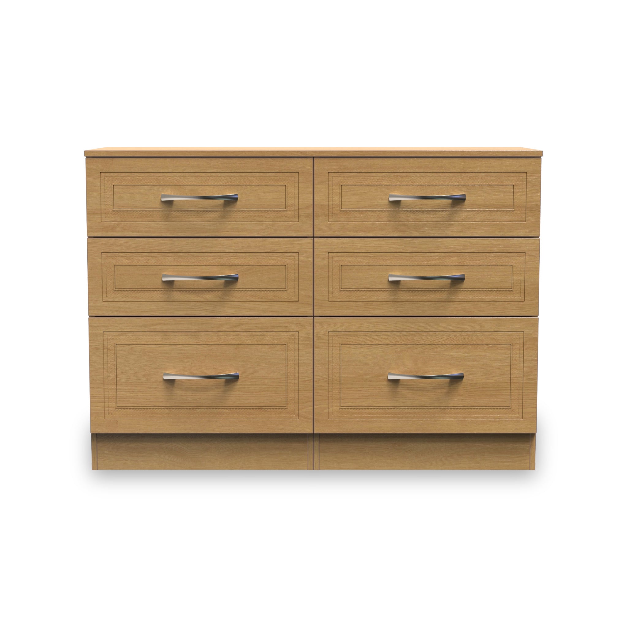 Killgarth Oak 6 Drawer Wide Chest of Drawers