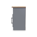 Talland Grey 1 Door Bedside Cabinet with Oak Top