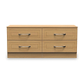 Killgarth Oak 4 Drawer Low Storage Chest of Drawers