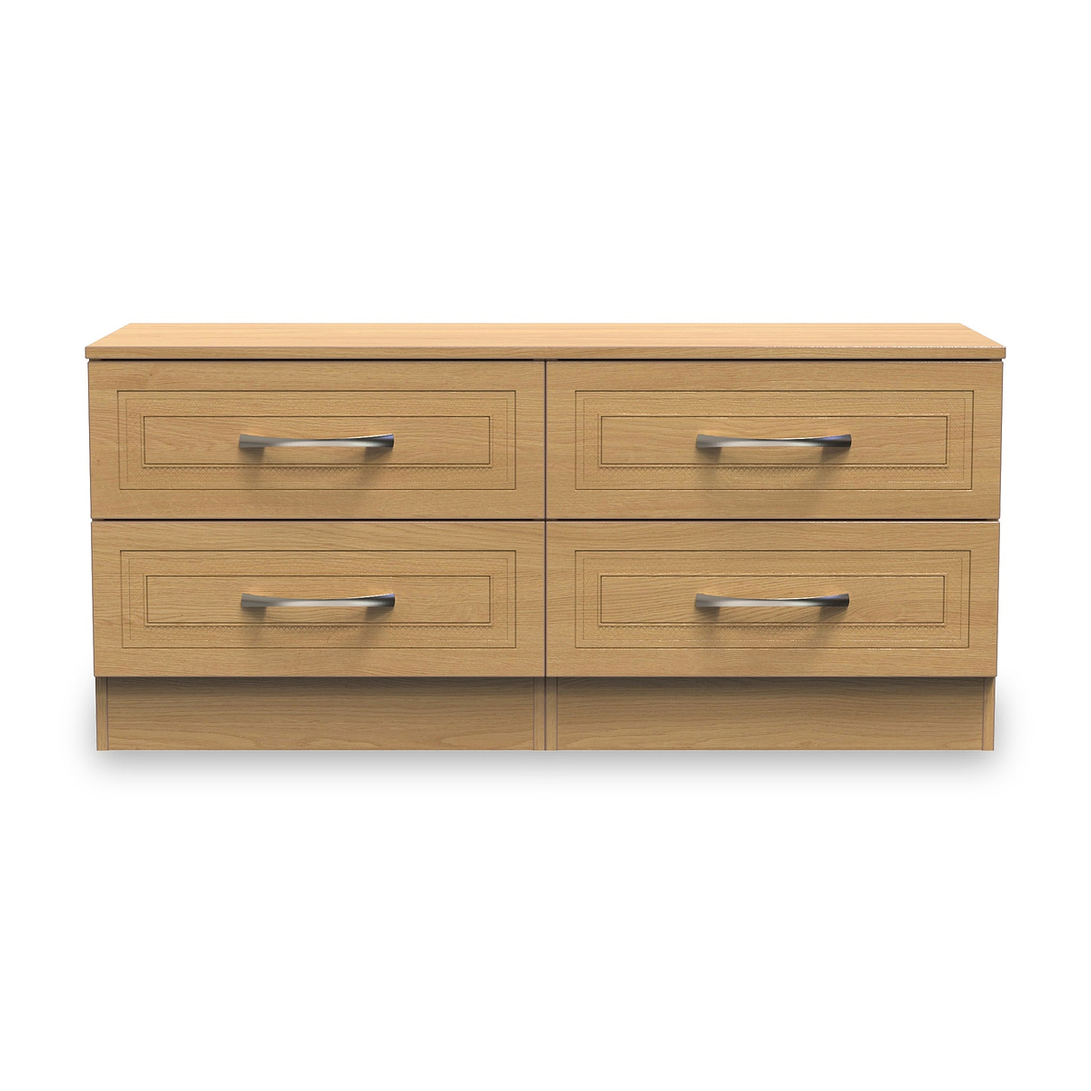 Killgarth Oak 4 Drawer Low Storage Chest of Drawers