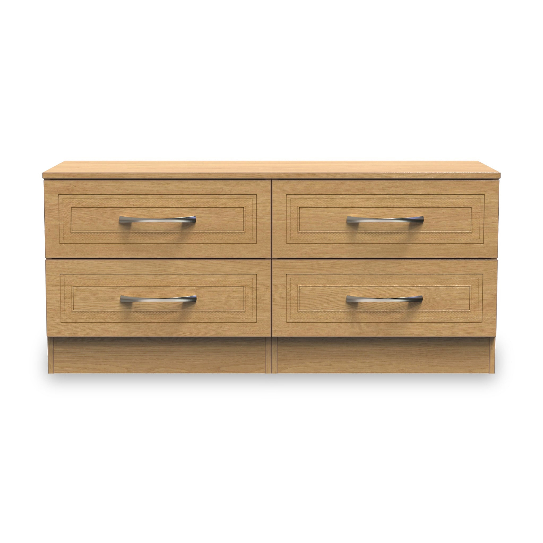 Killgarth Oak 4 Drawer Low Storage Chest of Drawers