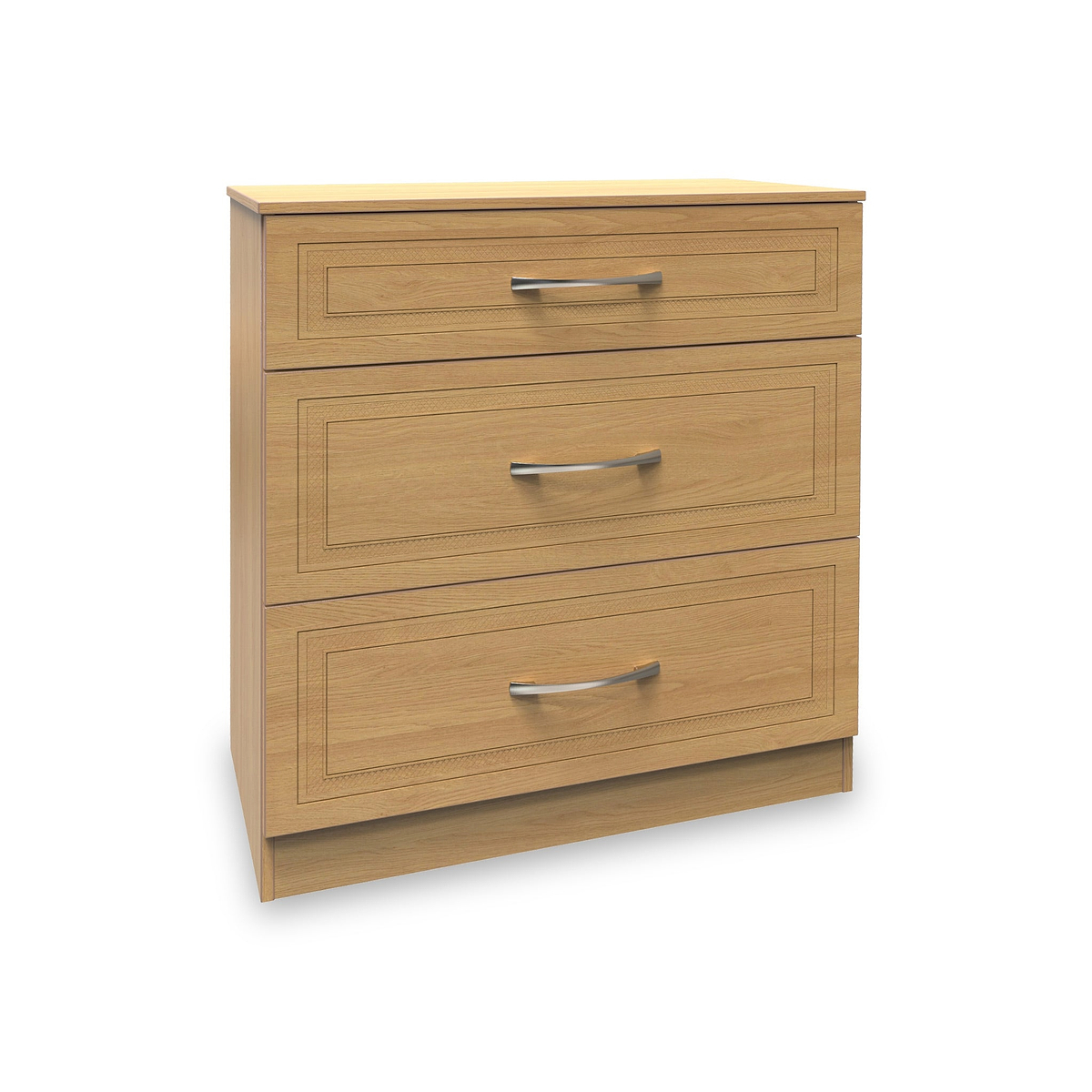 Kilgarth Modern Oak 3 Drawer Deep Chest by Roseland Furniture