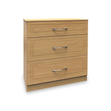 Kilgarth Modern Oak 3 Drawer Deep Chest by Roseland Furniture