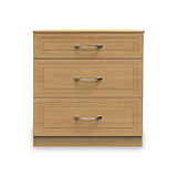 Kilgarth Modern Oak 3 Drawer Deep Chest by Roseland Furniture