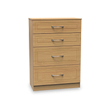 Kilgarth Modern Oak 4 Drawer Deep Chest by Roseland Furniture