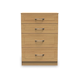 Kilgarth Modern Oak 4 Drawer Deep Chest by Roseland Furniture