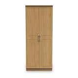 Kilgarth Modern Oak 2 Door Wardrobe by Roseland Furniture