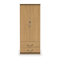 Killgarth Oak 2 Door 2 Drawer Wardrobe