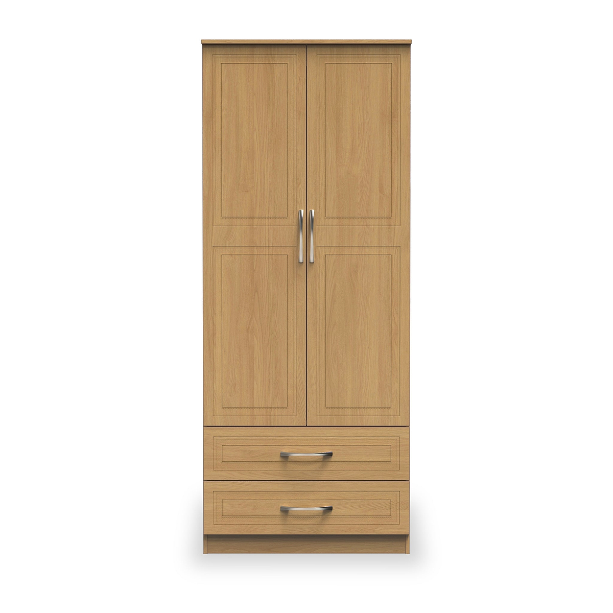 Killgarth Oak 2 Door 2 Drawer Wardrobe