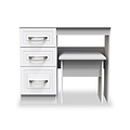 Killgarth 3 Drawer White Dressing Table Set by Roseland Furniture