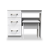 Killgarth 3 Drawer White Dressing Table Set by Roseland Furniture