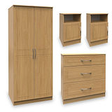 Killgarth Modern Oak 4 Piece Bedroom Set by Roseland Furniture