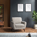 Dulcie Boucle Armchair Linen Dims from Roseland Furniture