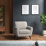 Dulcie Boucle Armchair Linen Dims from Roseland Furniture