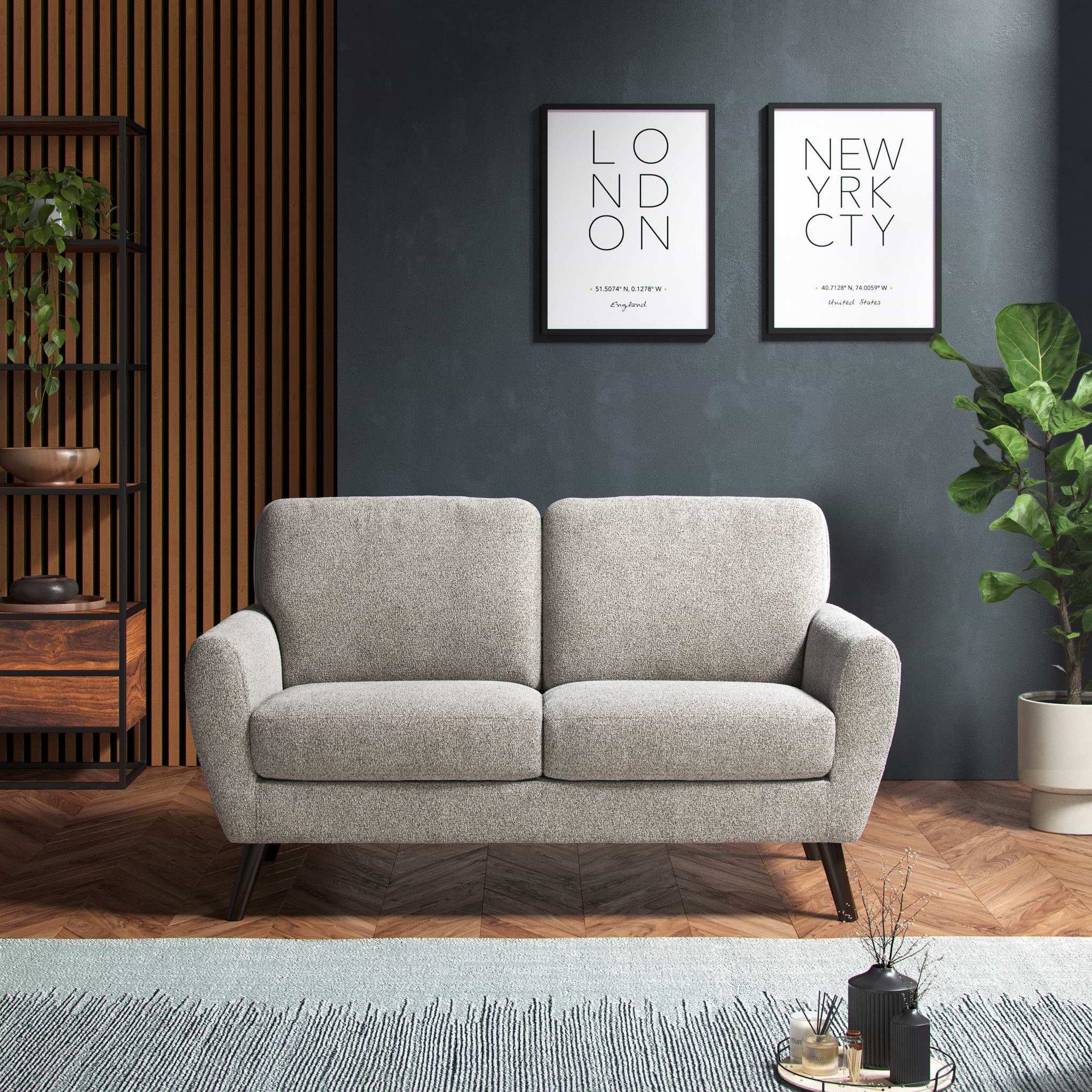 Dulcie Boucle 2 Seater Linen Dims from Roseland Furniture