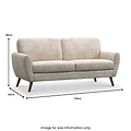 Dulcie Boucle 3 Seater Sofa Linen from Roseland Furniture