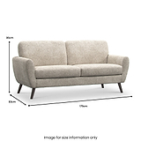 Dulcie Boucle 3 Seater Sofa Linen from Roseland Furniture