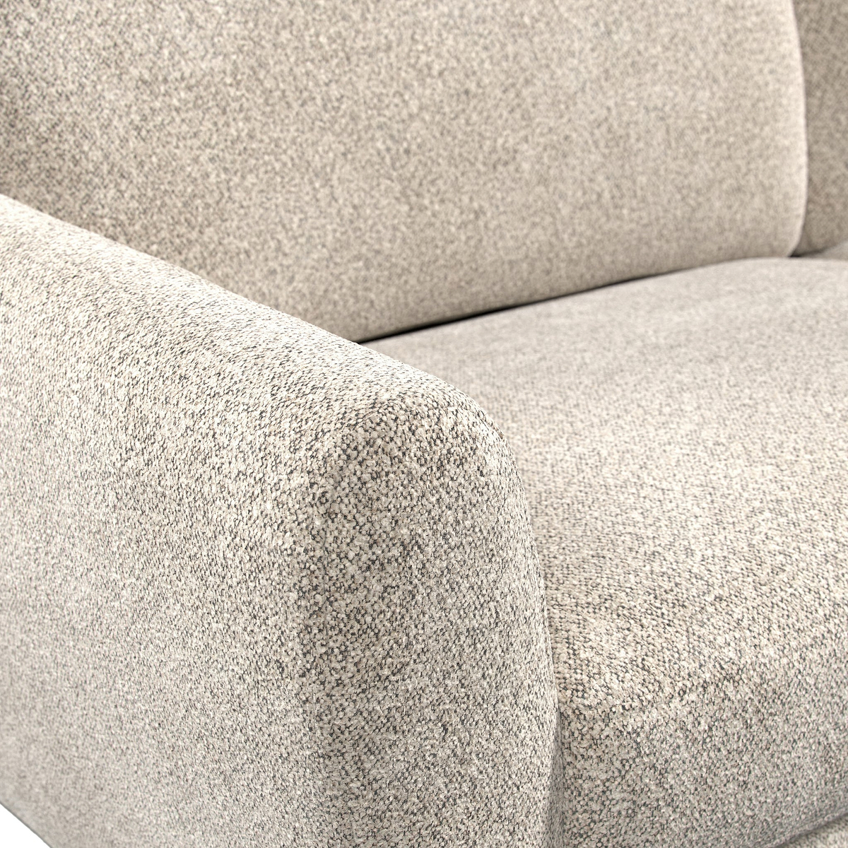 Dulcie Boucle 3 Seater Sofa Linen from Roseland Furniture