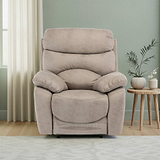 Fraser Natural Fabric Electric Reclining Armchair from Roseland Furniture