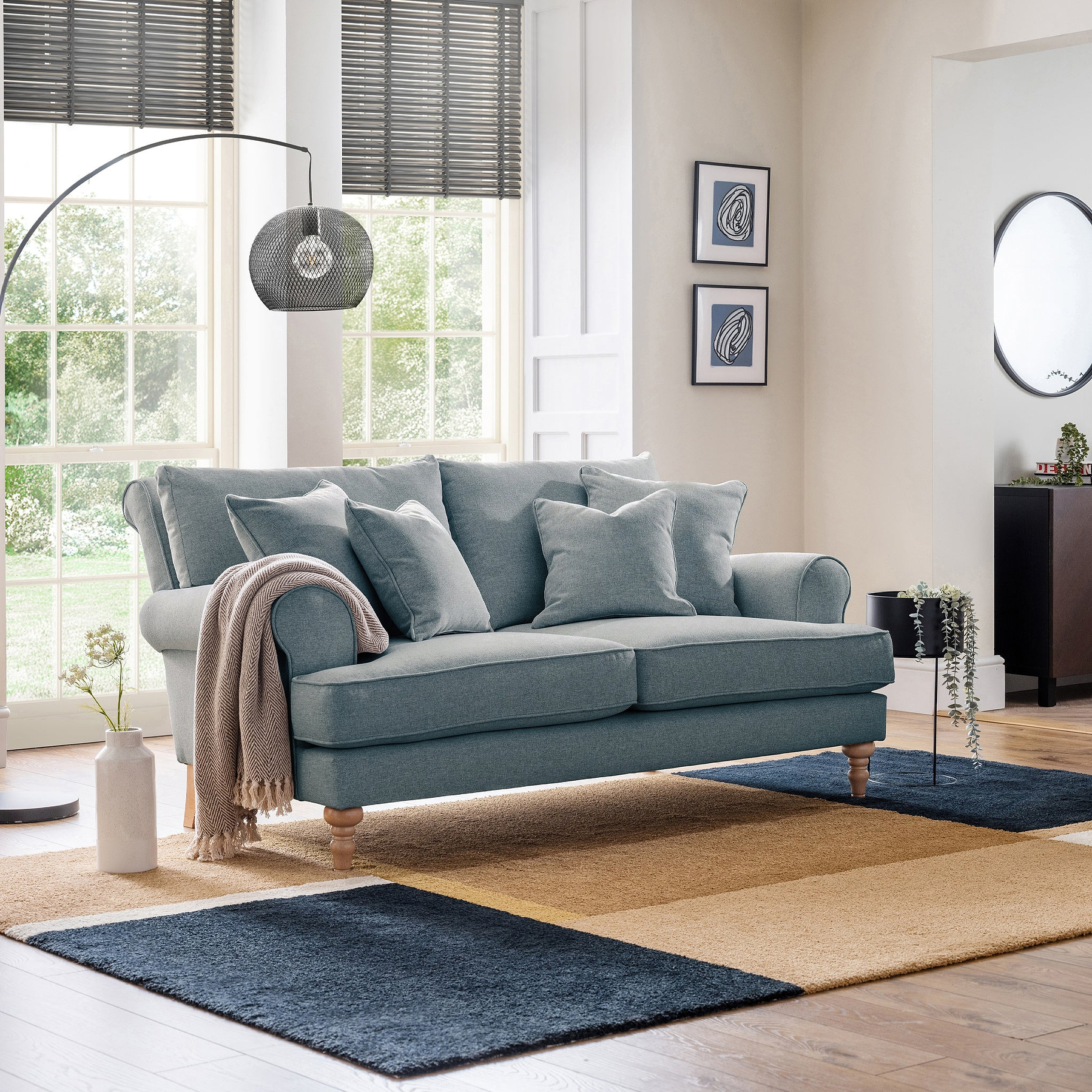 Norbury 2 Seater Sofa Denim from Roseland Furniture