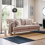 Norbury 3 Seater Sofa Soft Pink from Roseland Furniture
