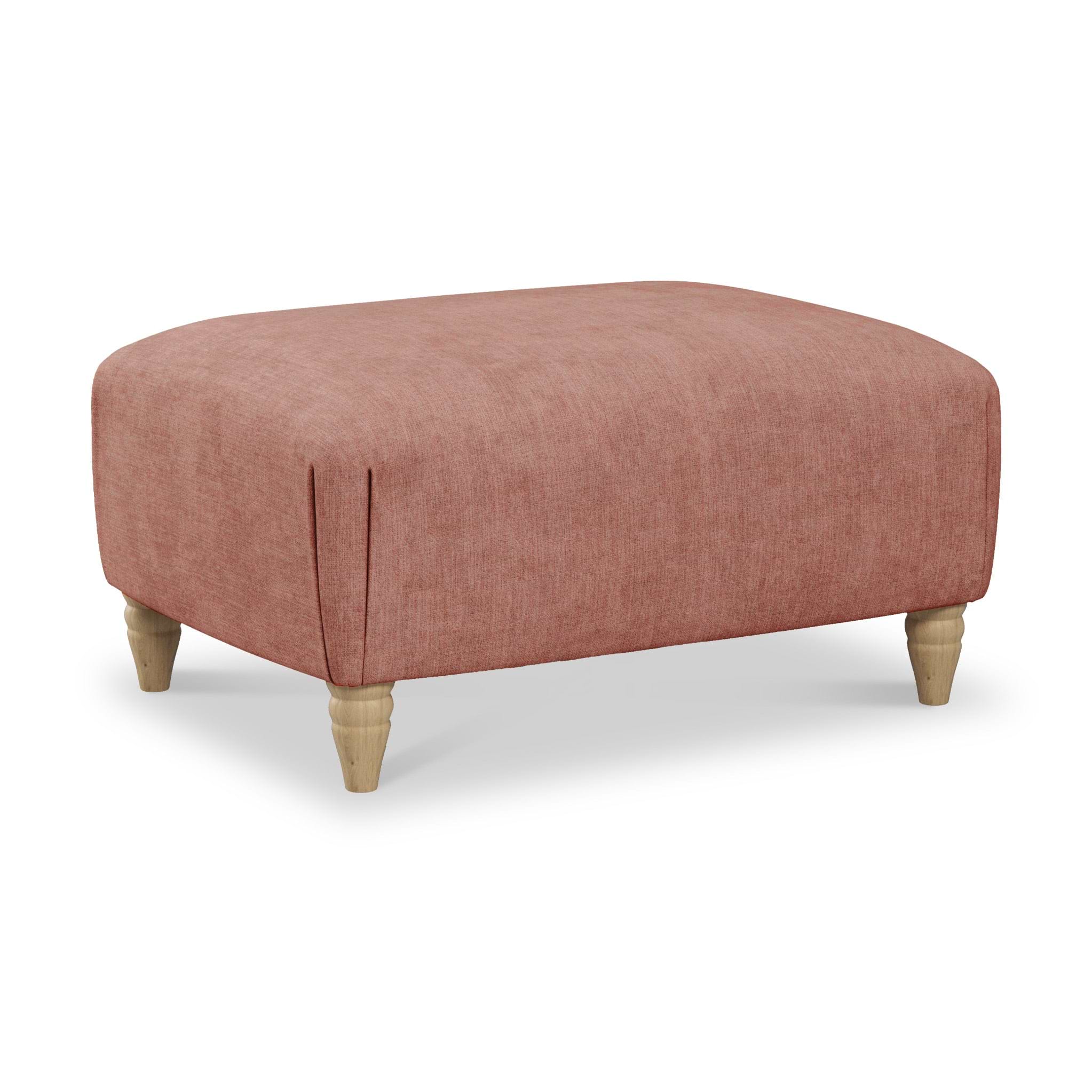 Pembroke Footstool Coral from Roseland Furniture