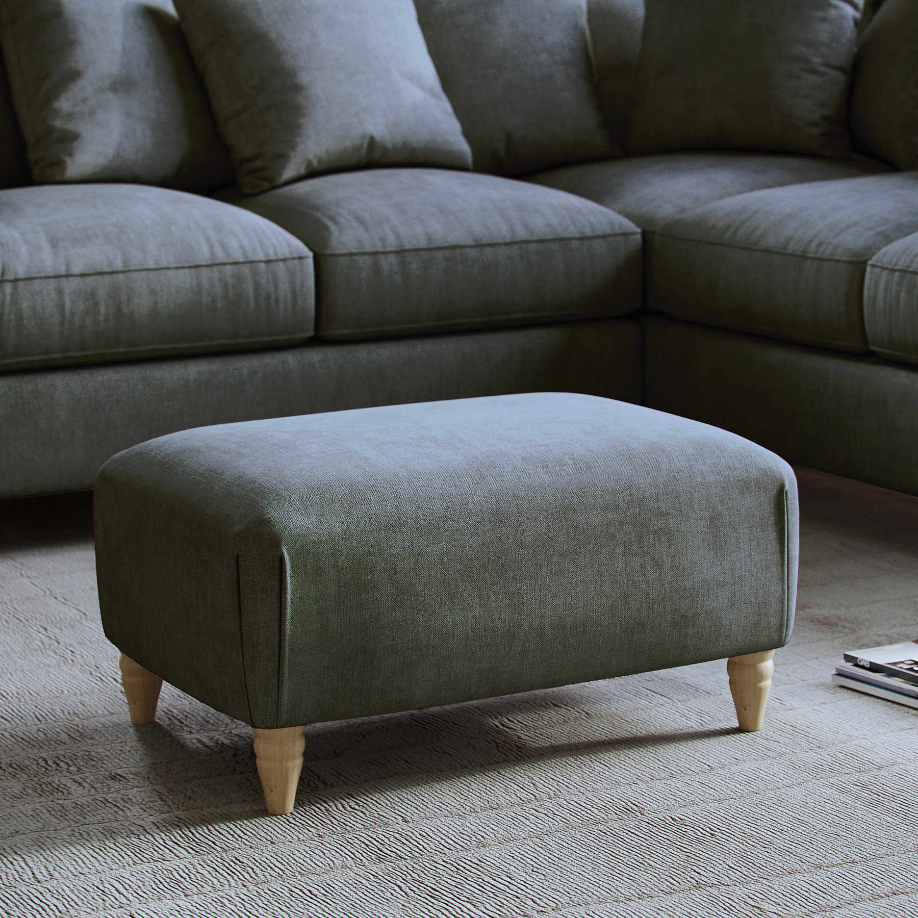 Pembroke Footstool Slate Life1 from Roseland Furniture