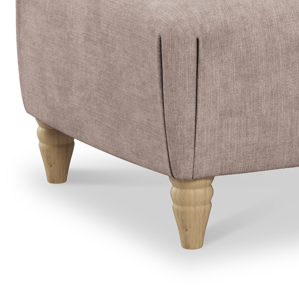 Pembroke Beige Footstool Close Up from Roseland Furniture