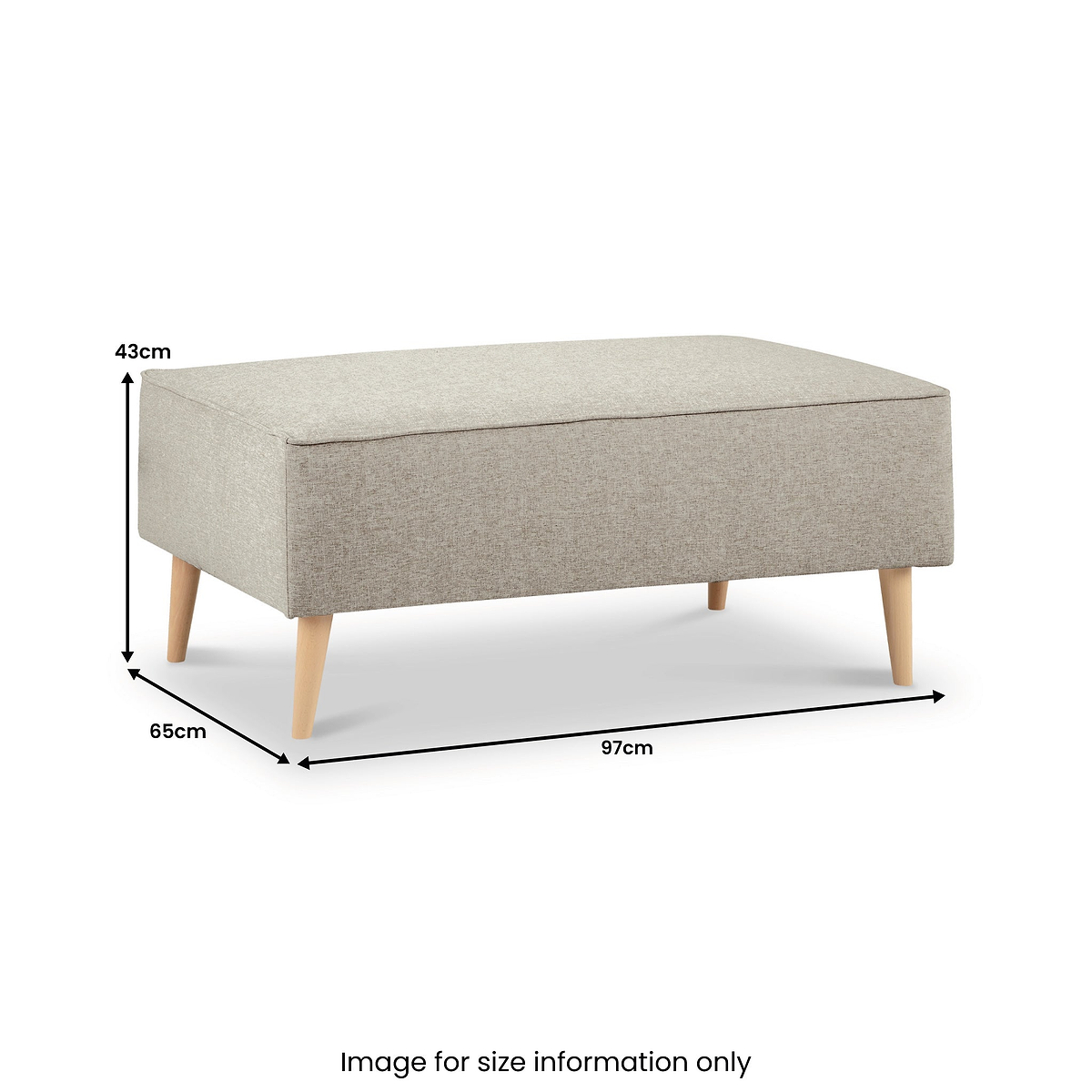 Elmbury Footstool Linen from Roseland Furniture