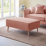 Elmbury Footstool Coral from Roseland Furniture