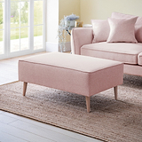 Elmbury Footstool Pink from Roseland Furniture