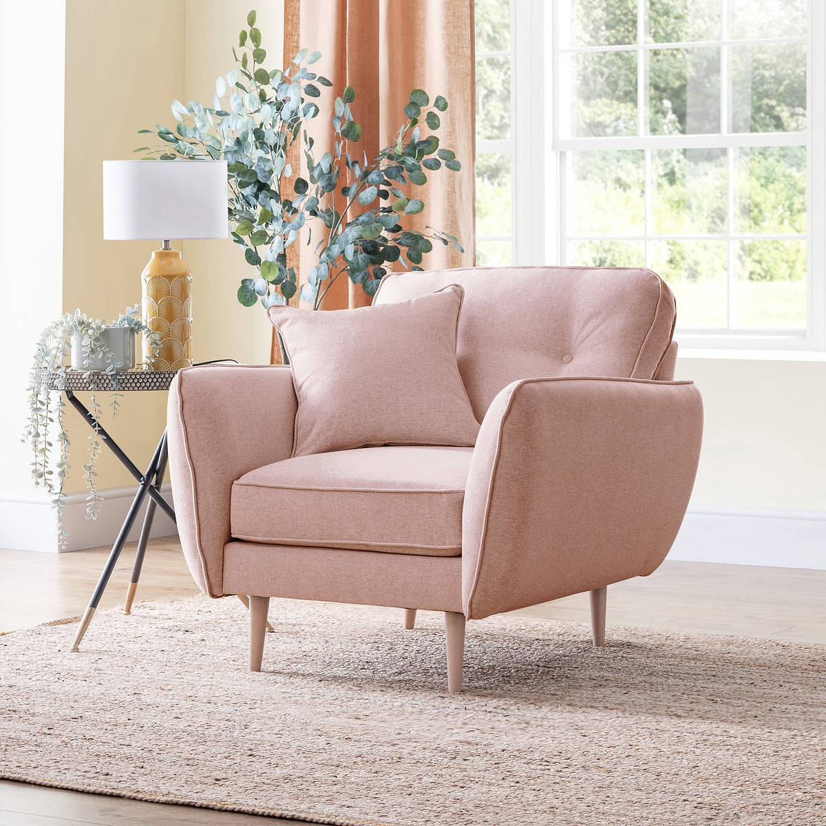 Elmbury Armchair Pink from Roseland Furniture