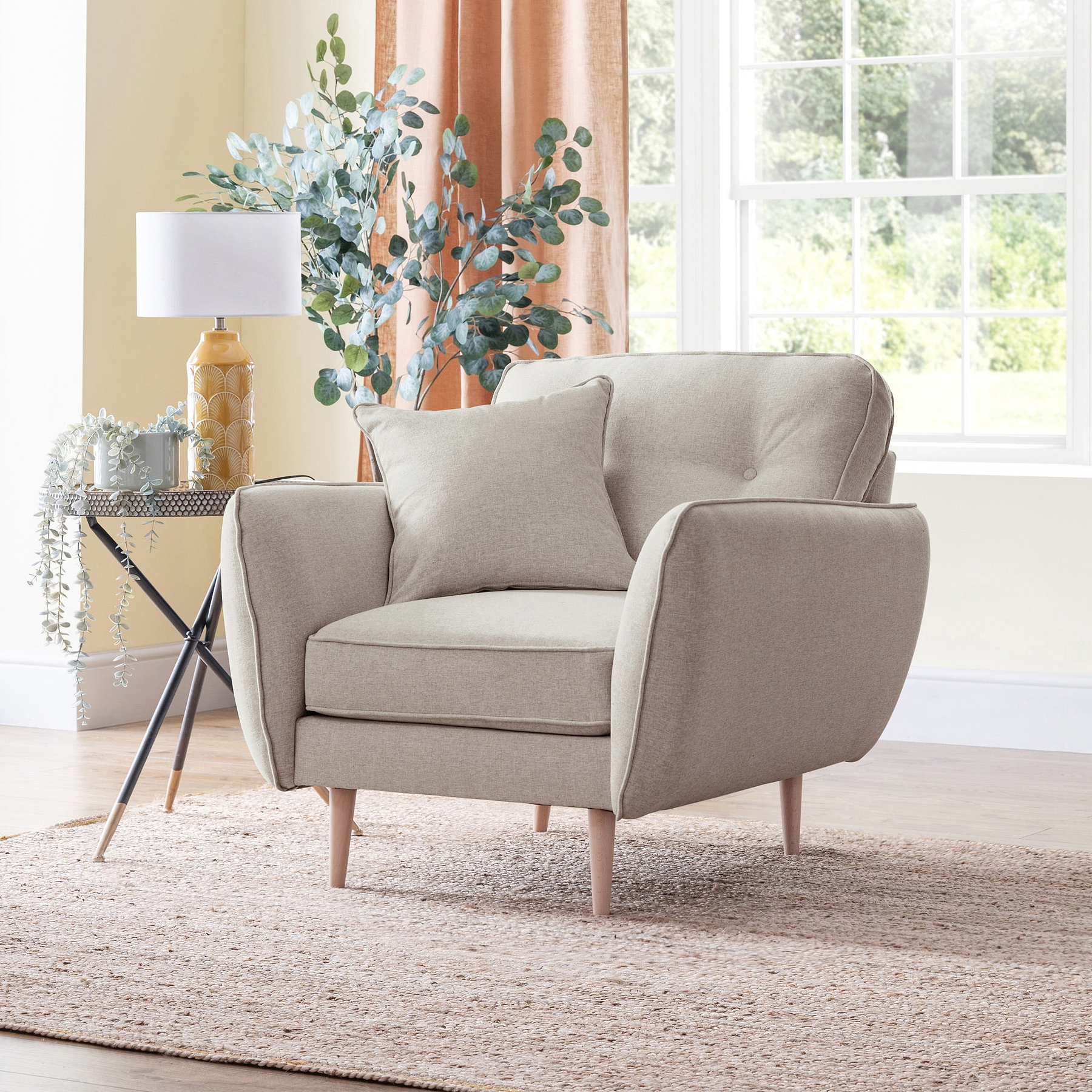 Elmbury Armchair Beige from Roseland Furniture