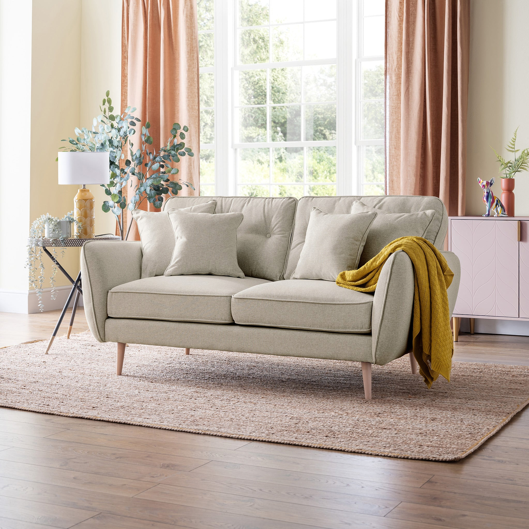 Elmbury 2 Seater Sofa Linen from Roseland Furniture