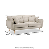 Elmbury 3 Seater Sofa Linen from Roseland Furniture
