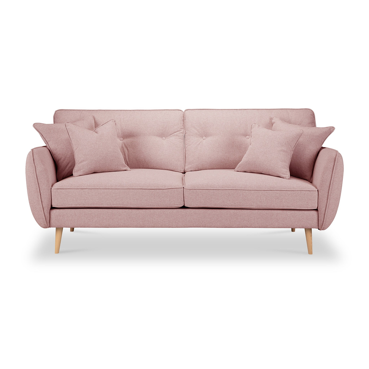 Elmbury 3 Seater Sofa Pink from Roseland Furniture