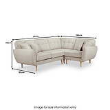 Elmbury Right Hand Corner Sofa Linen from Roseland Furniture