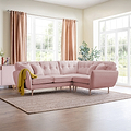 Elmbury Right Hand Corner Sofa Pink from Roseland Furniture