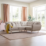 Elmbury Right Hand Corner Sofa Beige from Roseland Furniture