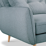 Elmbury Left Hand Corner Sofa Denim from Roseland Furniture