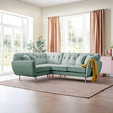 Elmbury Left Hand Corner Sofa Aqua from Roseland Furniture
